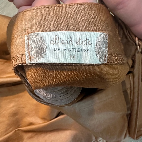 Altar'd State Tan Asymmetrical Wrap Mini Dress Size M 🦄 - Picture 4 of 4